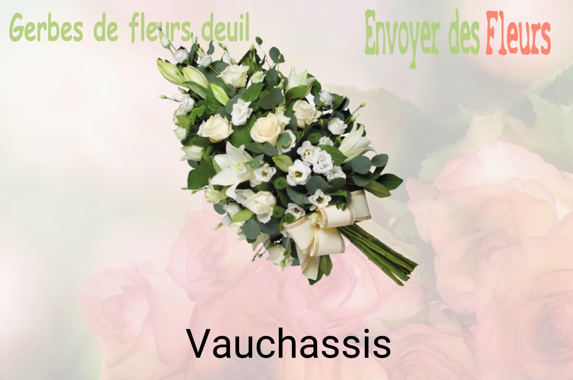 Gerbe de fleurs de deuil livrée à Vauchassis